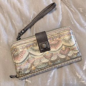 Sakroots Wristlet/Wallet in colorful pastel print